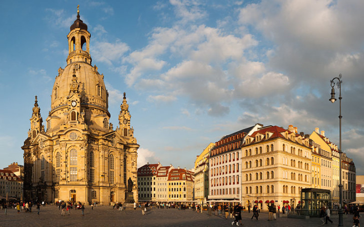 Фрауэнкирхе в Дрездене, вечер